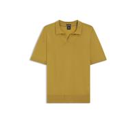 BOSS Pullover aus Merinowolle mit Johnny-Kragen - Style H-Lantoni, 50565470 Gold M