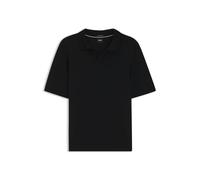 BOSS Pullover aus Merinowolle mit Johnny-Kragen - Style H-Lantoni, 50565470 Schwarz XXL
