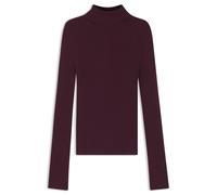 BOSS Pullover aus Merinowolle mit Stehkragen und verschiedenen Ripp-Details - Style Foliora, 50549166 Bordeaux XXL