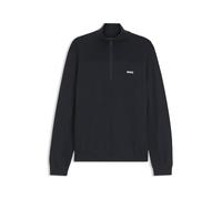 BOSS Pullover aus Schurwoll-Mix mit Troyerkragen und Logo - Style KN_Momentum-X QZ, 50547898 Dunkelblau XXXL