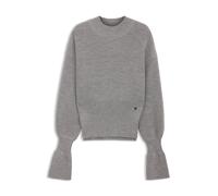BOSS Pullover aus Schurwolle mit abnehmbarem Double-B-Monogramm-Pin - Style Fotus, 50553239 Grau S