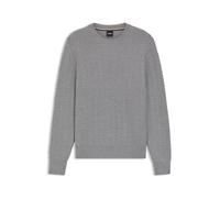 BOSS Pullover aus Schurwolle mit Fischgrät-Struktur - Style H-Hitalo, 50549980 Grau S