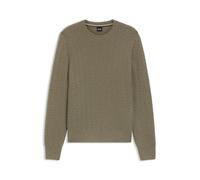 BOSS Pullover aus Schurwolle mit Fischgrät-Struktur - Style H-Hitalo, 50549980 Hellbraun XXXL