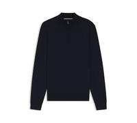 BOSS Regular-Fit Pullover aus Schurwolle mit Reißverschluss am Kragen - Style Ebenji, 50528300 Dunkelblau XXL