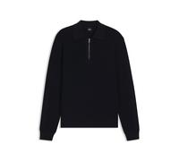 BOSS Pullover aus Schurwolle mit Troyerkragen - Style P-Ulando, 50555132 Dunkelblau M