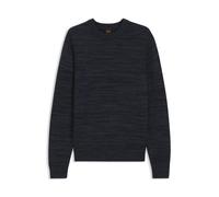 BOSS Pullover aus Schurwolle und Baumwolle mit Mouliné-Effekt - Style Aperoso, 50571943 Dunkelblau S