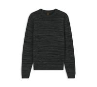BOSS Pullover aus Schurwolle und Baumwolle mit Mouliné-Effekt - Style Aperoso, 50571943 Dunkelgrau XXL