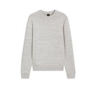 BOSS Pullover aus Schurwolle und Baumwolle mit Mouliné-Effekt - Style Aperoso, 50571943 Hellgrau XXXL