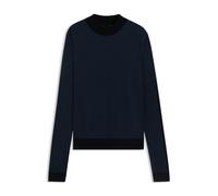 BOSS Pullover aus Seiden-Piqué mit Stehkragen - Style L-Hugo, 50550027 Dunkelblau L