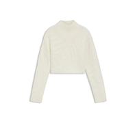 BOSS Pullover aus Woll-Mix in Cropped-Länge mit Layering-Ausschnitt - Style Fisura, 50547903 Weiß M