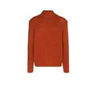 BOSS Pullover aus Schurwolle mit strukturiertem Strickmuster - Style C-Heletto, 50550008 Dunkelorange M