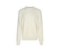 BOSS Regular Fit Strickpullover aus reiner Baumwolle in Offwhite, Größe XL