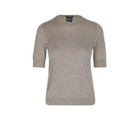 BOSS Slim-Fit Kurzarmpullover aus superfeiner Merinowolle - Style Farbella, 50544996 Braun L