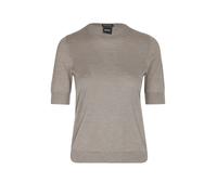 BOSS Slim-Fit Kurzarmpullover aus superfeiner Merinowolle - Style Farbella, 50544996 Braun XL