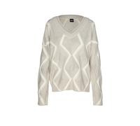 BOSS Relaxed-Fit Pullover aus Schurwolle Aran-Strickmuster - Style Flarin, 50553233 Beige gemustert L