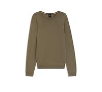 BOSS Slim-Fit Pullover aus Merinowolle mit Rundhalsausschnitt - Style Leno-P, 50468239 Khaki L