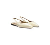 BOSS Pumps aus Leder mit Slingback-Riemen - Style Miah_SLBall10_NACS, 50573444 Hellgelb 40