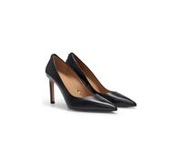 BOSS Pumps aus Leder mit spitzer Kappe und hohem Absatz - Style Janet Pump 90-N, 50504280 Schwarz 39.5