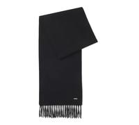 BOSS Schal aus Kaschmir mit eingedrehten Fransen - Style Pyetro_30*190, 50549829 Schwarz ONESI