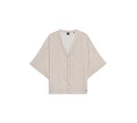 BOSS Pyjama-Hemd aus Satin mit Allover-Monogramm-Print - Style Sateen AOP_Top, 50545615 Hellbeige M