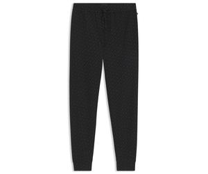 BOSS Pyjama-Hose aus Waffelgewebe mit Monogramm-Print und Bündchen - Style WaffleAOP Cuff Pants, 50571385 Schwarz XXL