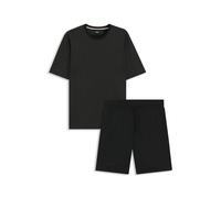 BOSS Pyjama-Set aus Baumwolle mit All-over-Print-T-Shirt - Style Relax Short Set, 50540613 Schwarz XXL