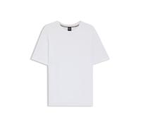 BOSS Pyjama-Shirt aus Baumwoll-Mix mit Logo-Stickerei - Style Waffle T-Shirt, 50535891 Weiß XXL