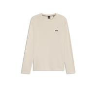 BOSS Pyjama-Shirt aus Baumwoll-Mix mit Waffelstruktur - Style Waffle LS-Shirt, 50535870 Weiß M