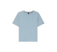 T-Shirt BOSS "CI_T-Shirt", Damen, Gr. M, lt, pastblau, Single Jersey, Obermaterial: 95% Baumwolle, 5% Elasthan, Basic, Basic, Rundhals, Kurzarm eingesetzt normaler Saum, Shirts, mit BOSS Logo-Schriftz