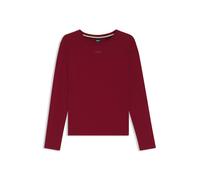 BOSS Pyjama-Shirt aus Stretch-Baumwolle mit Logo-Print - Style CI_LS-Shirt, 50510326 Dunkelrot S