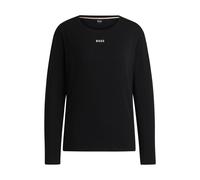 BOSS Pyjama-Shirt aus Stretch-Baumwolle mit Logo-Print - Style CI_LS-Shirt, 50510326 Schwarz XS