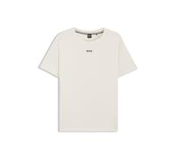 BOSS Pyjama-Shirt aus elastischem Baumwoll-Jersey mit Logo-Print - Style CI_T-Shirt, 50510322 Weiß S