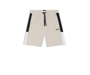 BOSS Pyjama-Shorts aus Baumwoll-Mix mit Colorblocking - Style Balance Shorts, 50557061 Hellgrau XXL