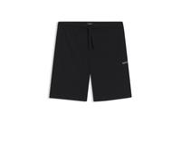 BOSS Pyjama-Shorts aus Baumwoll-Mix mit Logo-Stickerei - Style Waffle Shorts, 50535884 Schwarz M