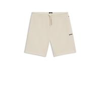 BOSS Pyjama-Shorts aus Baumwoll-Mix mit Logo-Stickerei - Style Waffle Shorts, 50535884 Weiß M