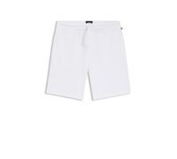 BOSS Pyjama-Shorts mit Waffelstruktur und Logo-Stickerei - Style Waffle Shorts, 50535884 Weiß M