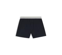 BOSS Pyjama-Shorts aus Baumwoll-Popeline im Zweier-Pack - Style Xmas 2 Pack Boxer, 50550566 Schwarz / Blau XL