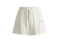 BOSS Pyjama-Shorts aus Stretch-Baumwolle mit Tunnelzug und Logo-Print - Style CI_Shorts CW, 50515606 Weiß S