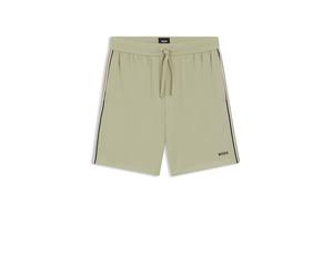 BOSS Pyjama-Shorts aus elastischer Baumwolle mit Signature-Streifen-Details - Style Unique Shorts CW, 50566956 Hellgrün L