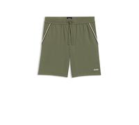 BOSS Pyjama-Shorts aus elastischer Baumwolle mit Tape-Details - Style Unique Shorts CW, 50545942 Grün L