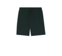 BOSS Regular Fit Sweatshorts mit Waffelstruktur in Dunkelgruen, Größe M