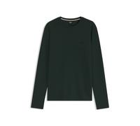 BOSS Pyjama-T-Shirt aus Ottoman-Jersey mit Logo-Stickerei - Style Waffle LS-Shirt, 50535870 Dunkelgrün XXL