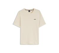 BOSS Pyjama-T-Shirt mit Waffelstruktur und Logo-Stickerei - Style Waffle T-Shirt, 50575641 Natur M