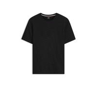 Pyjamaoberteil BOSS "WaffleAOP", Herren, Gr. XXL, schwarz (schwarz 002), Jersey, Obermaterial: 60% Baumwolle, 40% Polyester, unifarben, regular fit normal, Rundhals, Shirts, aus Baumwoll-Mix mit Waffe