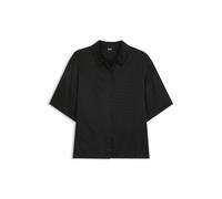 BOSS Pyjamahemd aus Satin mit Monogramm-Jacquard - Style B Monogram_Top, 50561023 Schwarz XL