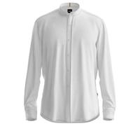 BOSS Herren Leinenhemd RACE Regular Fit, weiss, Gr. M