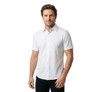 Kurzarmhemd BOSS ORANGE "Rash Premium Herrenmode", Herren, Gr. XXL, N-Gr, weiß100, Web, Obermaterial: 100% Leinen, unifarben, regular fit hüftbedeckend, abgesteppte Kante, Hemden, aus reinem Leinen, r