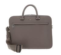 BOSS Herren Aktentasche aus genarbtem Kunstleder RAY_S, khaki, Einheitsgröße