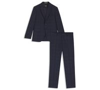BOSS Regular-Fit Anzug aus karierter Schurwolle - Style H-Jeckson-2Pcs-253, 50557250 Dunkelblau 106
