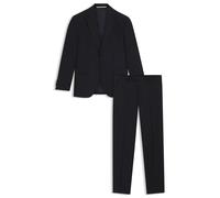 BOSS Regular-Fit Anzug aus Stretch-Wolle mit dezentem Muster - Style H-Jeckson-3Pcs-253, 50546114 Dunkelblau 46